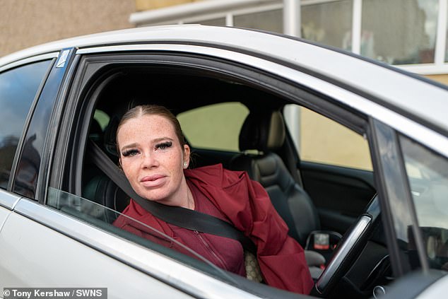 Mother-of-two Demi Hunt, who has two children at Burnt Oak Primary School in Gillingham, Kent, arrived nearly an hour before her children get out of school to secure a parking space and avoid a fine