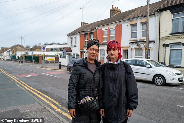 Charmaine Gordon (pictured with daughter Alicia) recently moved to Gillingham from Croydon in southeast London, where similar restrictions outside schools were enforced