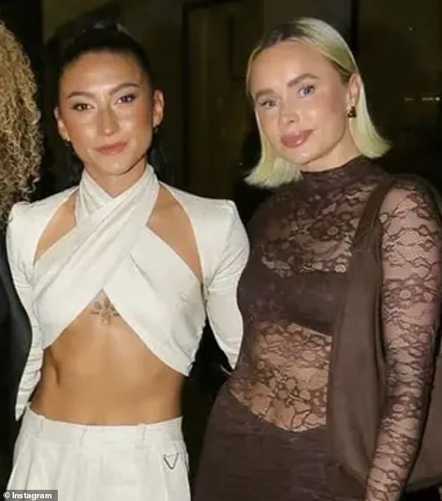 It's now emerged that the same woman - Everton player Maz Pacheco (L) - is in a relationship with Leah, despite Leah's insistence that they were not flirting on the show