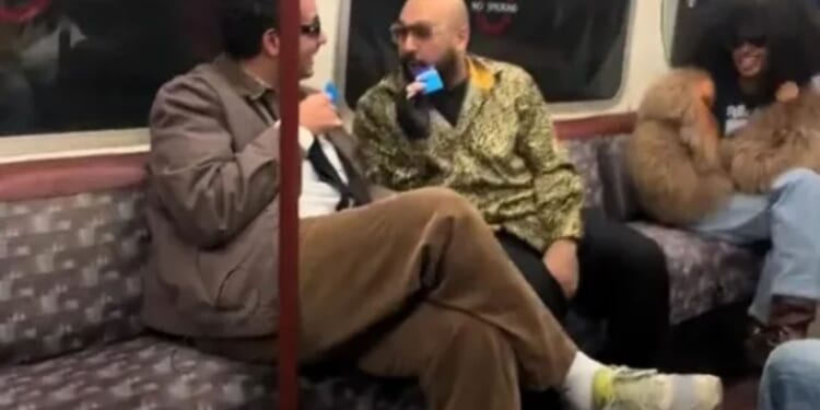 Commuters shocked as they spot Brit comedy legend ranting at viral TikTok star on the Bakerloo line