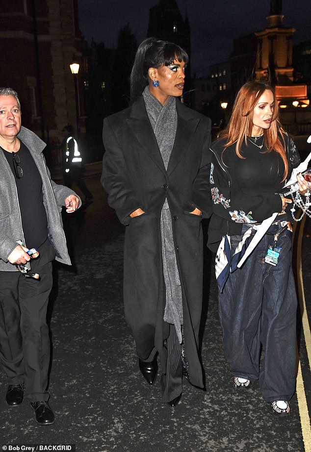 His makeup looked fabulous as he took a night off from Strictly rehearsals