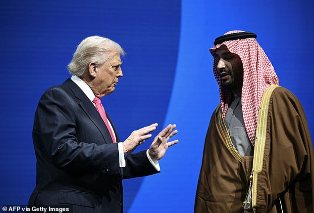 Speaking at the Kennedy Center in Washington, DC Trump glorified Saudi Crown Prince Mohammed bin Salman as the 'most respected man in the room'