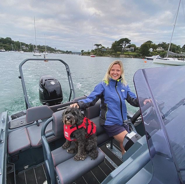Victoria, pictured in a boat in Cornwall, had shared updates about the trek in Patagonia before her death