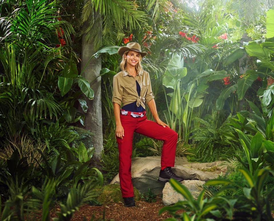 Vogue Williams in jungle attire.