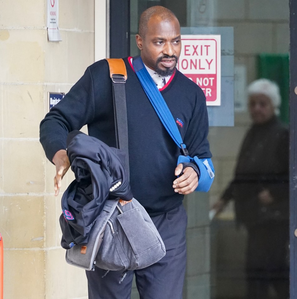Samuel Flowers leaving Stratford Magistrates court.