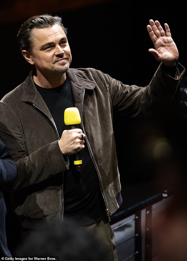 They enjoyed a private dinner before partying late into the night at the Mayfair venue after appearing at the BFI Southbank to talk about his new action-comedy One Battle After Another (Pictured)