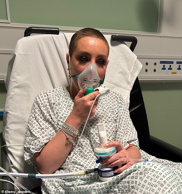 As part of her ongoing cancer treatment, Amy visits her local oncology ward every month to receive an injection and to be monitored