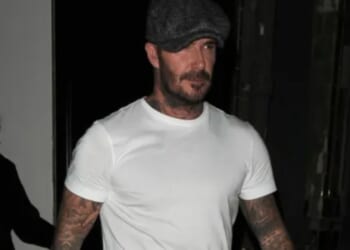 Victoria and David Beckham brave the cold to support son Cruz at his London gig