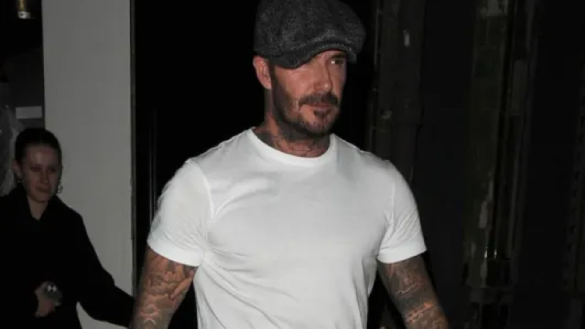 Victoria and David Beckham brave the cold to support son Cruz at his London gig