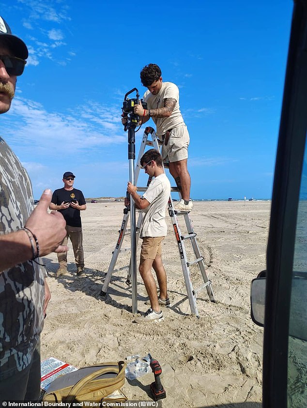 The signs also said unauthorized access or photography was not allowed in that area and that 'if you are found here, you may be detained and searched'