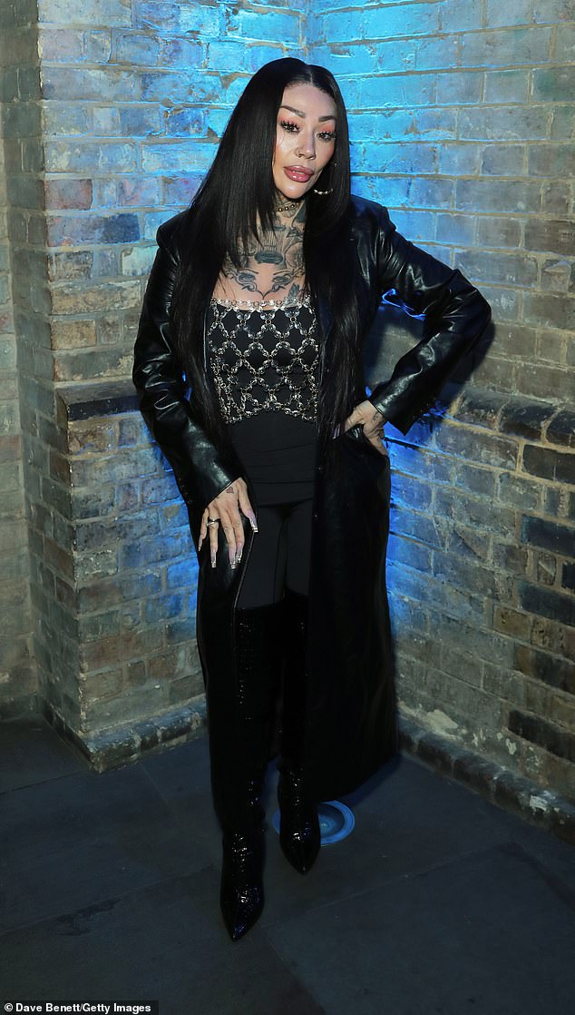 Sugababes star Mutya Buena opted for an all black ensemble