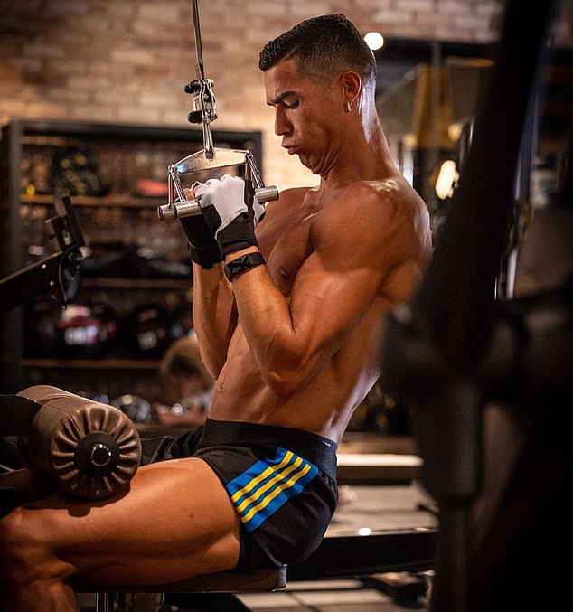 Ronaldo is still in peak condition at 40 as he spends up to four hours a day in the gym