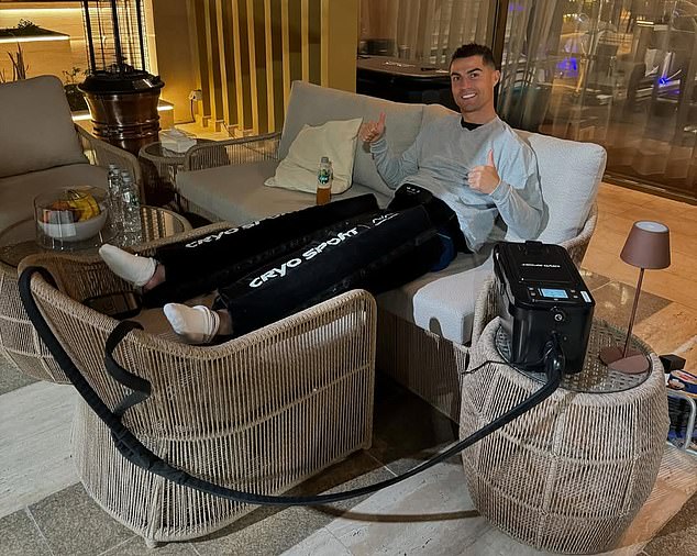 Ronaldo has his own cryotherapy chamber at home, and celebrated his 40th birthday by wearing $5,400 cryo compression boots to aid his muscle recovery