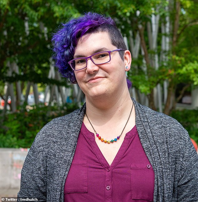 This case comes after an all-female Korean spa in Washington was also ordered to change their rules by a judge and admit pre-op transgender women after activist Haven Wilvich (pictured) complained when the owner tried to ban them