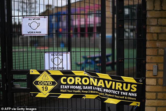 Youngsters' 'childhood ground to a halt' (Pictured: A London primary school in January 2021)