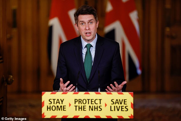 Then-Education Secretary Gavin Williamson pictured in February 2021