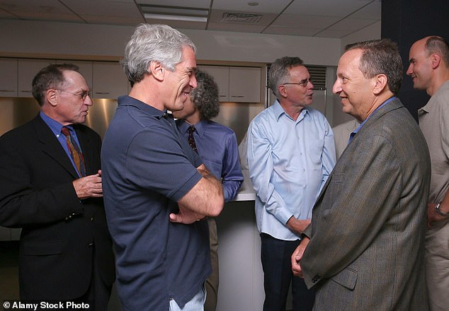 In email exchanges dated between 2013 and 2019, Summers and Epstein shared their thoughts about current events and politics - while also delving into the married economics professor's love life. Epstein is pictured smiling at Summers in 2004