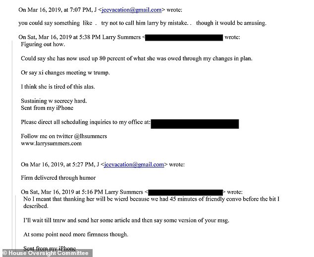 Summers analyzed his exchange with a woman in classic economic terms, by weighing up how he could maximize profit from what he gave in the exchange with Epstein