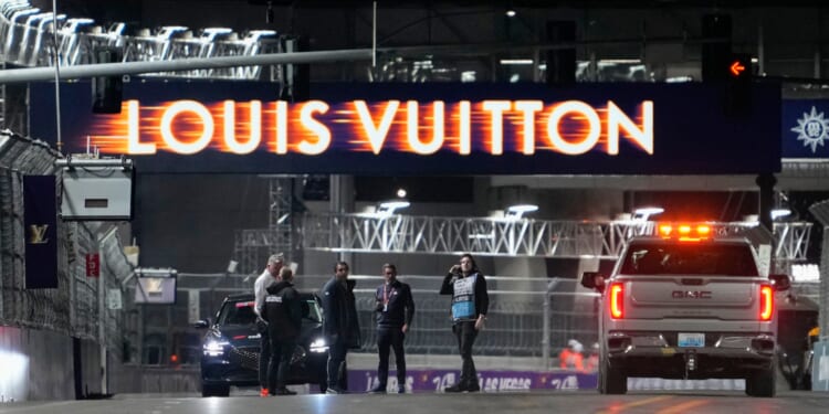 F1 Las Vegas GP hit by chaos as faulty MANHOLE COVER causes session to be SUSPENDED ahead of glitzy street race