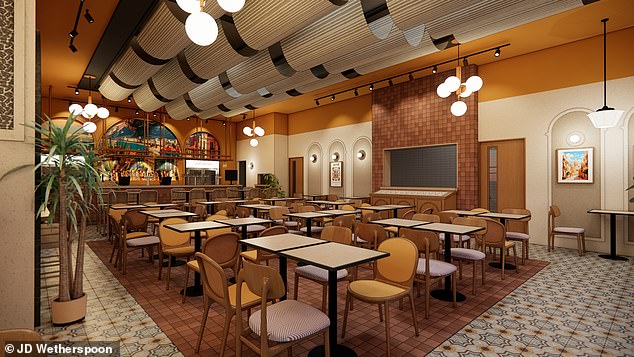 The pub is set to open at the end of January at Alicante Airport (artist's impression pictured)