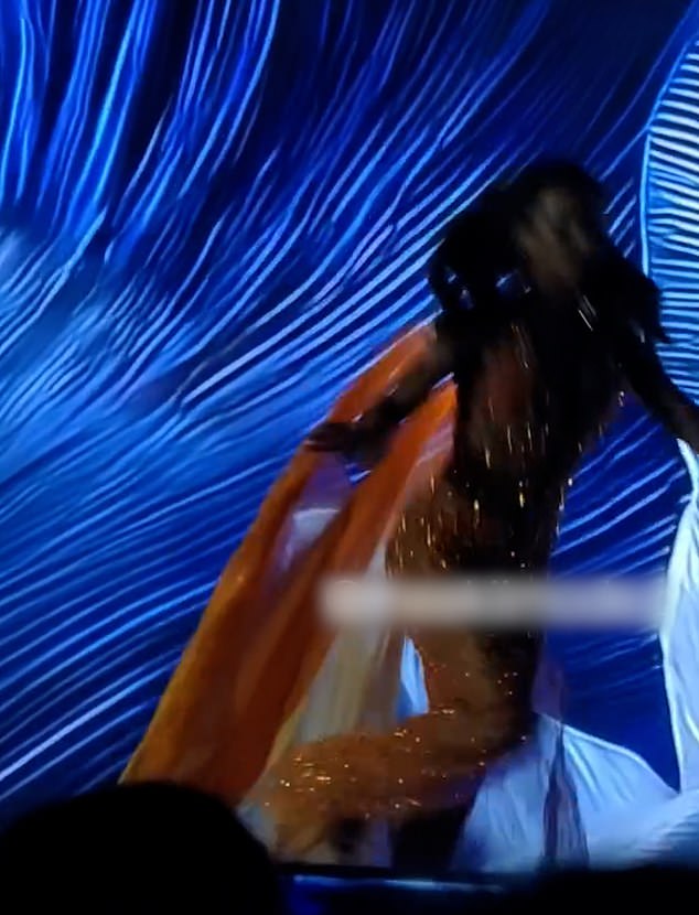 Footage shows how Miss Jamaica suddenly stepped off the edge of the stage and plunged to the ground