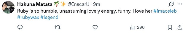 After hearing her stories, fans called Ruby an 'icon' and urged bosses to consider bringing the BBC show back. They wrote on X: 'ITV need to recommission Ruby Max Meets...'