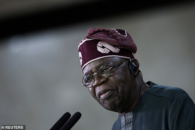Nigeria's President Bola Tinubu speaks during a joint press statement with Brazil's President Luiz Inacio Lula da Silva in Brasilia, August 25