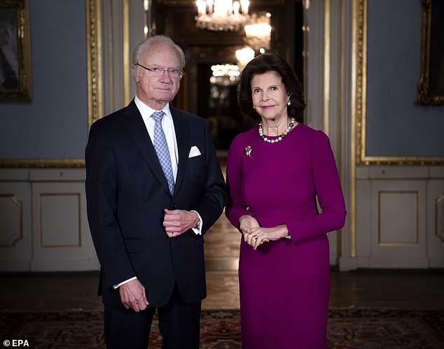 But Dr Tegnell was criticised repeatedly, including once by Sweden's King Carl XVI Gustaf (pictured), for failing to restrict the spread of the virus, particularly among the most vulnerable