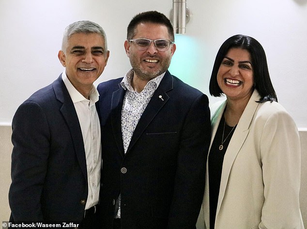 Cllr Zaffar is a rising star within Labour, seen here with Mayor of London Sadiq Khan and Home Secretary Shabana Mahmood