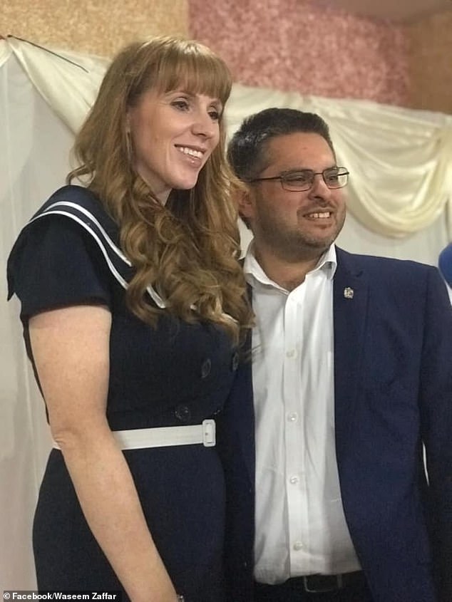 Waseem Zaffar pictured with Angela Rayner during her deputy leadership bid in 2020