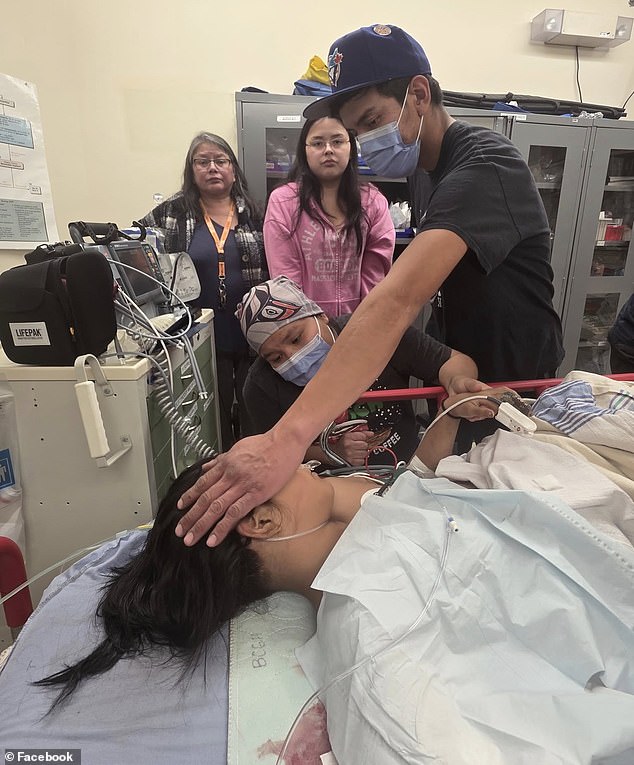 Hzita Brown Mack posted photos of her granddaughter in the hospital and thanked the staff for preparing her for transfer to another medical facility