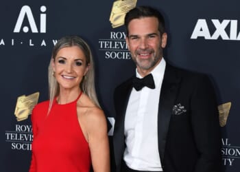 Helen Skelton stuns in glam red dress beside Morning Live co-star Gethin Jones after 'romance ultimatum'