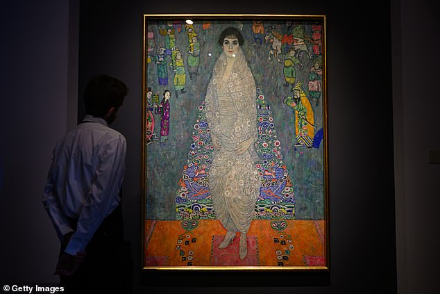 A different painting by Klimt - Portrait of Elisabeth Lederer, which - was sold by Sotheby's this Tuesday for $236 million; pictured at a press preview at Sotheby's on November 7