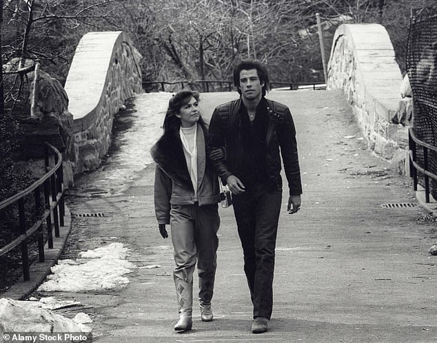 Their 1983 film was directed by Sylvester Stallone; Finola and Travolta pictured in the film