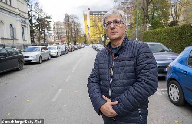 Pictured: Edin Subasic, a former intelligence officer in the Bosnian and Herzegovina army