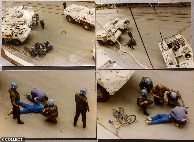 Senada Dodik's son Damir, 17, was killed by sniper fire during the Siege of Sarajevo, Sarajevo, Bosnia