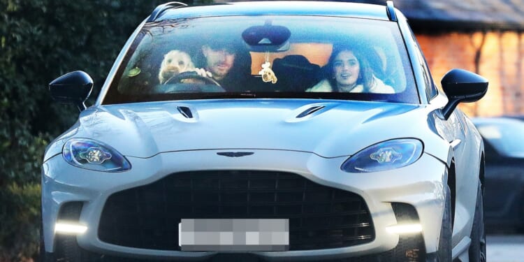 Jack Grealish takes beloved cockapoo for a spin in his new £260k Aston Martin as they visit farm shop
