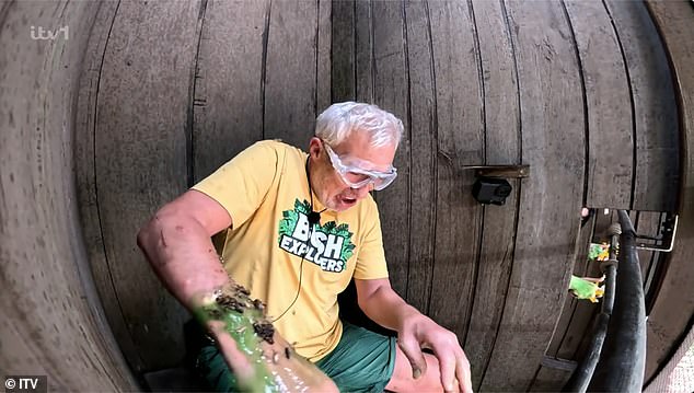 The EastEnders actress found herself asking Martin a rather awkward question as she asked: 'Martin have you got a small one Sorry! Intimate question'