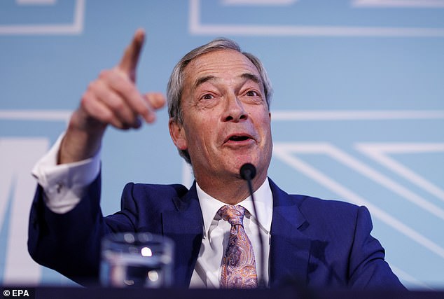 Reform is put at 348 seats in the poll, Labour at 161, the Lib Dems at 63, and other parties at 46 (file image)