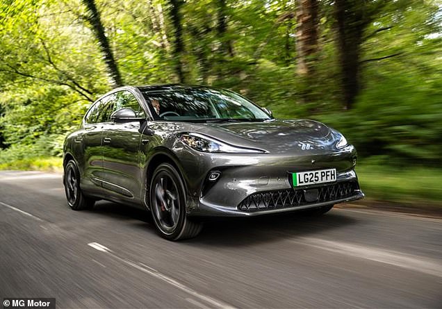 Directly comparing the two on looks and size, the IM6 SUV (pictured) is bigger than the Model Y but has similarly sculpted looks, although the IM6 is a little sportier in the rear