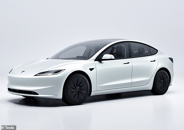 Side-by-side, the two electric saloons are stylistically complimentary. Pictured: Tesla Model 3