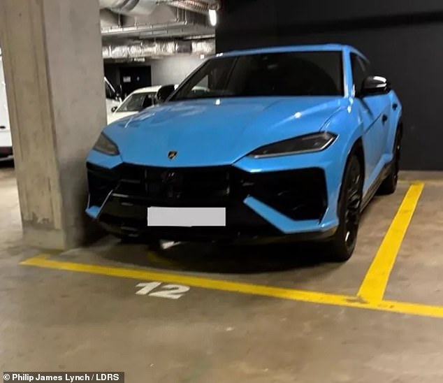 Mr Rehman's blue Lamborghini Urus SE SUV (pictured) has twice been caught parked in a disabled bay, without a blue badge