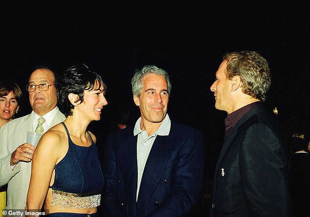 Maxwell, who was in a relationship with the notorious sex offender Epstein for several years in the nineties, was said to be scouring parties looking for girls who would date him (pictured Ghislaine and Jeffrey)