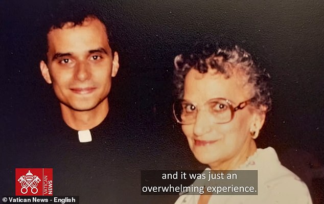 Born in the tight-knit suburb of Dolton, Illinois, Pope Leo XIV grew up in what his siblings describe as a 'typical Catholic upbringing' in a modest one-bed, one-bath family home crowded with children, prayer and routine. Pictured: A young Robert Prevost (later Pope Leo XIV) alongside his mother, Virginia Mary Sibilla