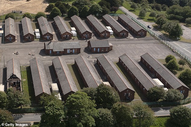 Napier Barracks: A former WW1 military base in the east of Folkestone, Kent. Pictured: June 2021