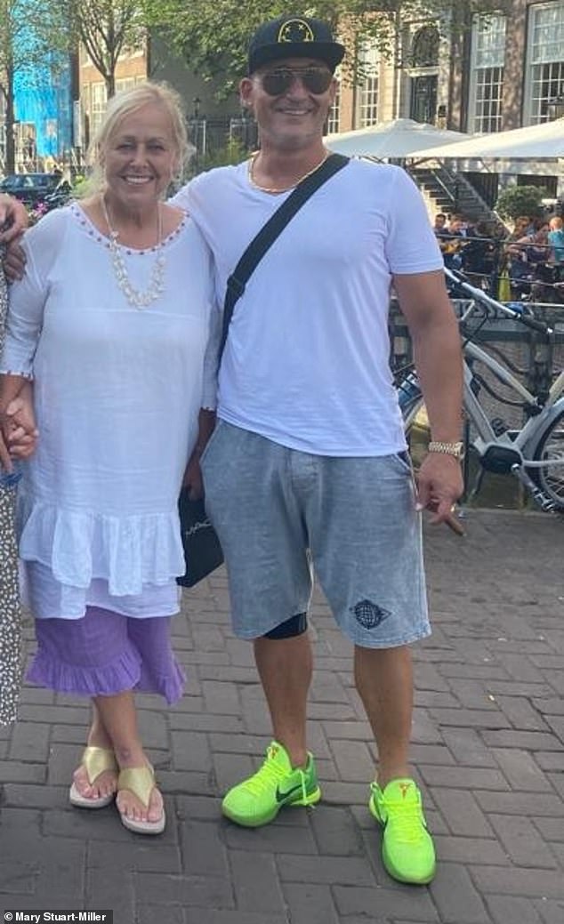 Mary and Domenico pictured in Amsterdam. The pair had been to view an apartment to let in the Netherlands the day the Italian was stopped from entering Britain