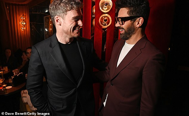 Richard Madden and Dominic Cooper couldn't contain their laughter at one point during the night
