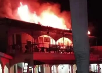 Devastating fire rips through Usain Bolt's Tracks & Records restaurant as huge flames erupt from landmark eatery