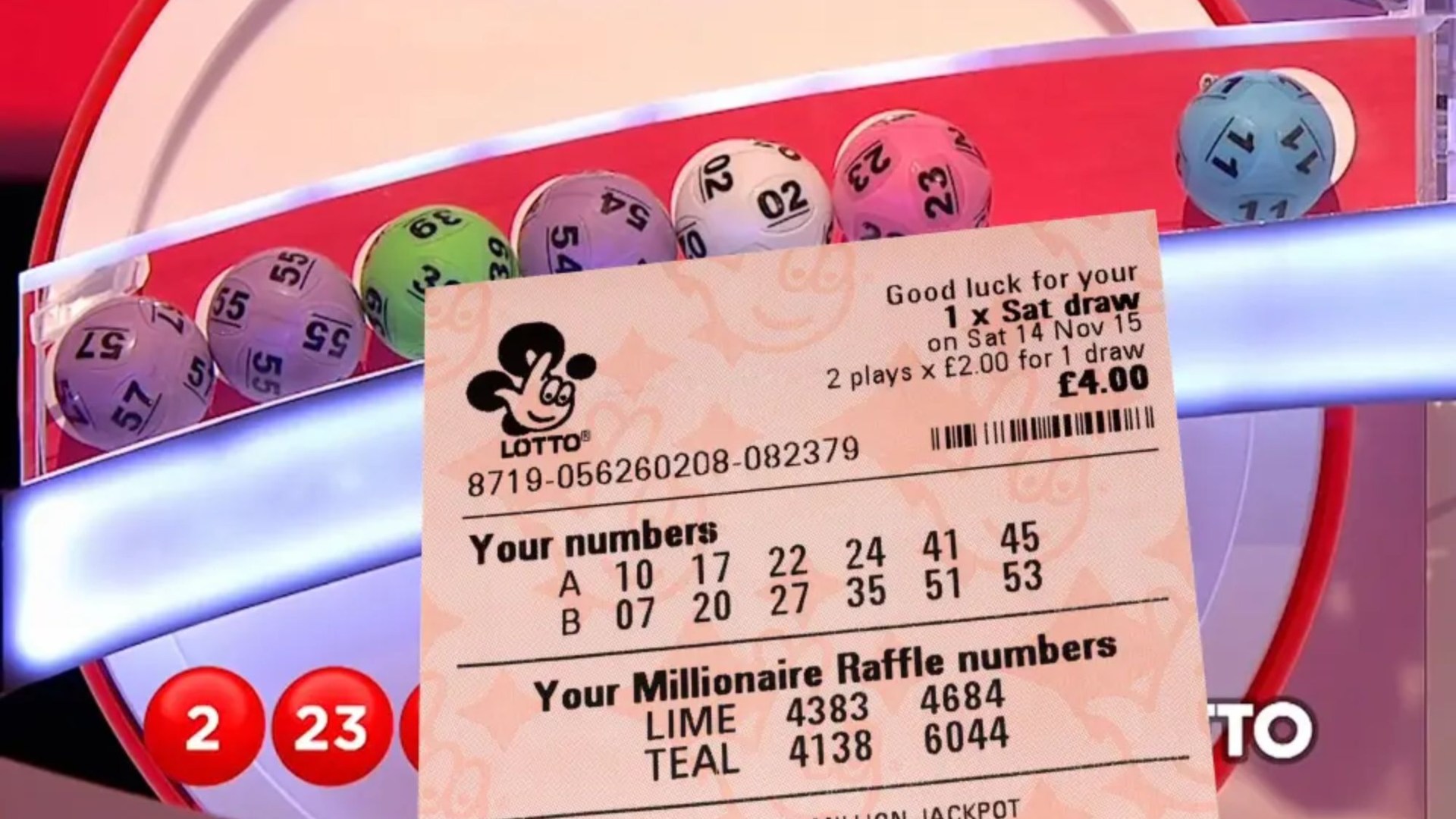 Lotto and Thunderball draw tonight, November 22, 2025