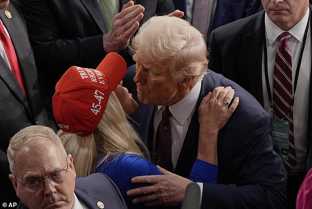 Before her break with Trump, Greene (seen embracing the president in March 2025) had been one of the most outspoken MAGA supporters in Congress